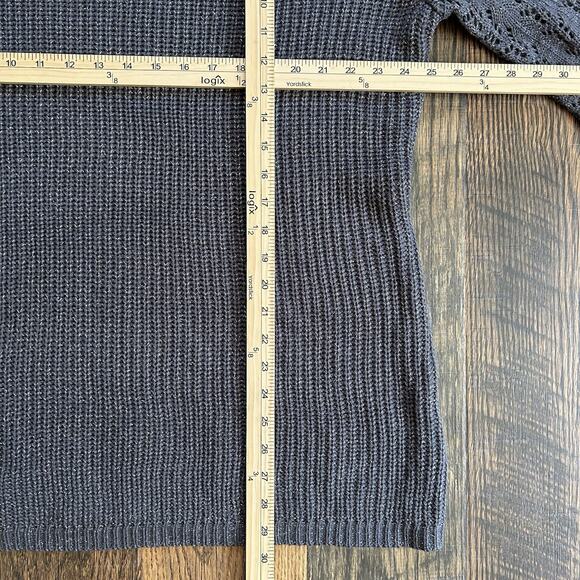 Lane Bryant Plus Size 22/24 Gray Metallic Knit Sweater Beaded Sleeve NWT - Picture 9 of 9